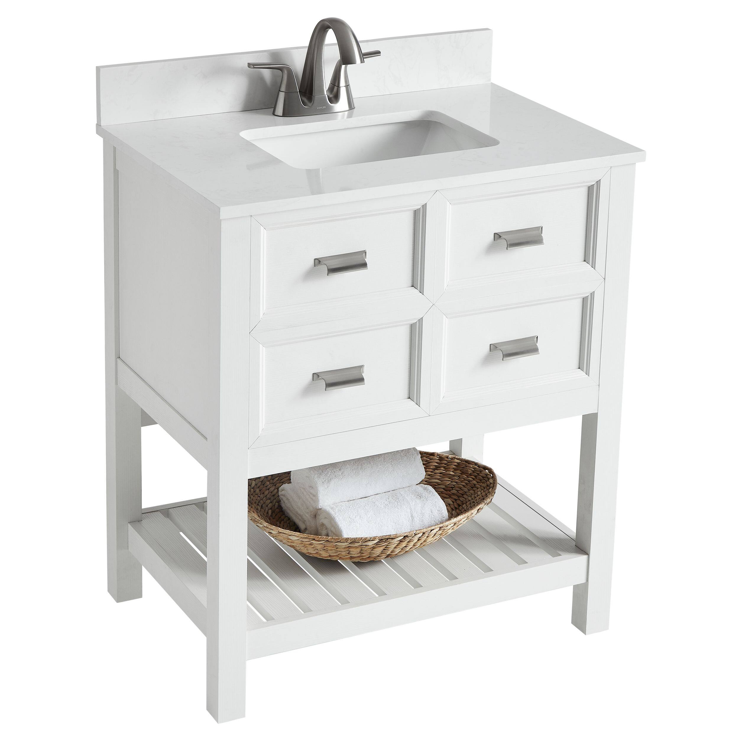 CANVAS Gibsons 2-Drawer Bathroom Vanity, White, 30-in