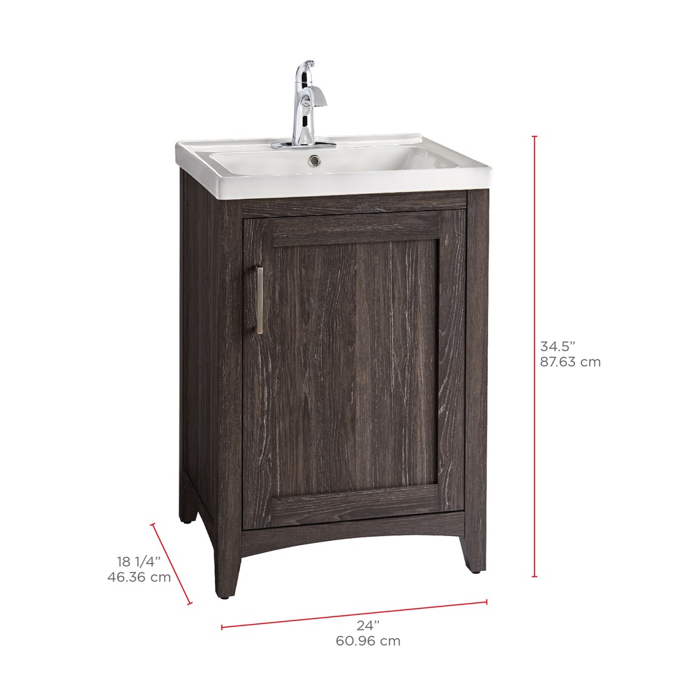 Canvas Creston Single Door Single Sink Vitreous China TopBathroom