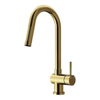 VIGO Gramercy Pull-Down Kitchen Faucet, Matte Brushed Gold