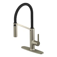 Robinet d'évier à levier unique et à bec rétractable Danze Tana, acier inoxydable Front_Three_Fourths_Angled_Left