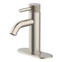 Robinet de lavabo Danze Crete, 1 manette, garnitures moletées, nickel brossé Front_Three_Fourths_Angled_Left