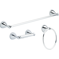Delta Faucet Principals Bathroom Hardware Accessories Kit, Chrome, 3-pc Front_Angled_Right