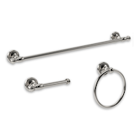 Peerless® Traditional Bathroom Hardware Accessories Kit, Stainless Steel, 3-pc Front_Angled_Right