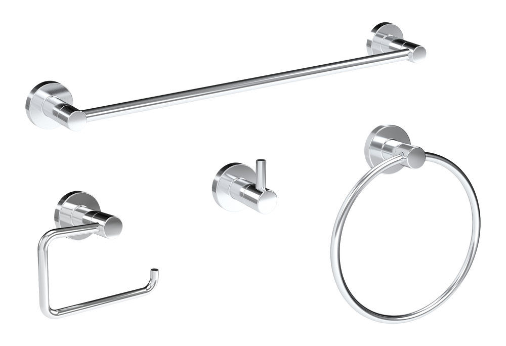 Peerless® Traditional Bathroom Hardware Accessories Kit, Chrome, 4pc