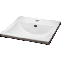 American Standard Marquette Square Drop-In Bathroom Sink/Basin with Overflow, White, 16x16-in 