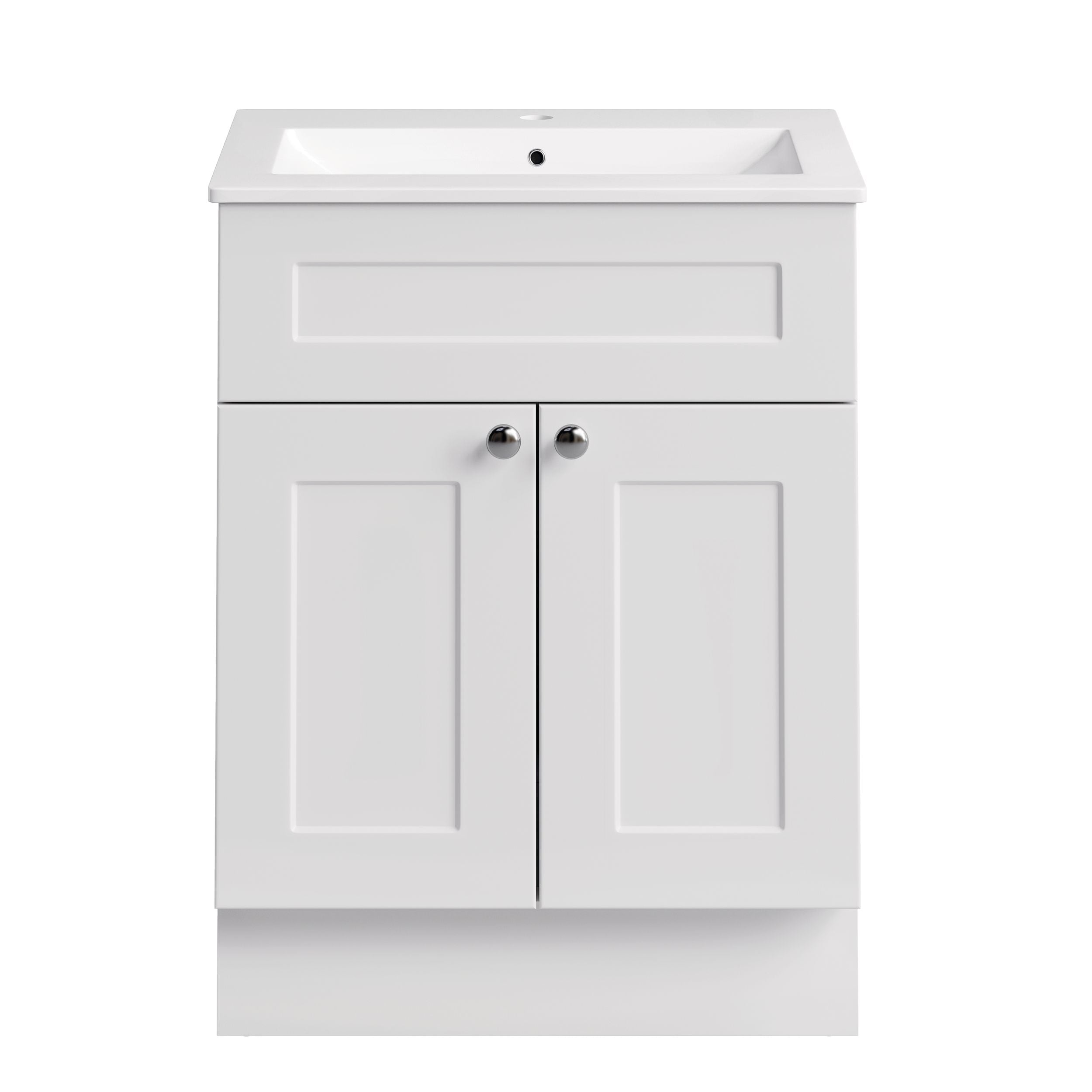 CANVAS Milford Double Door Single Sink Marble Top Bathroom Vanity