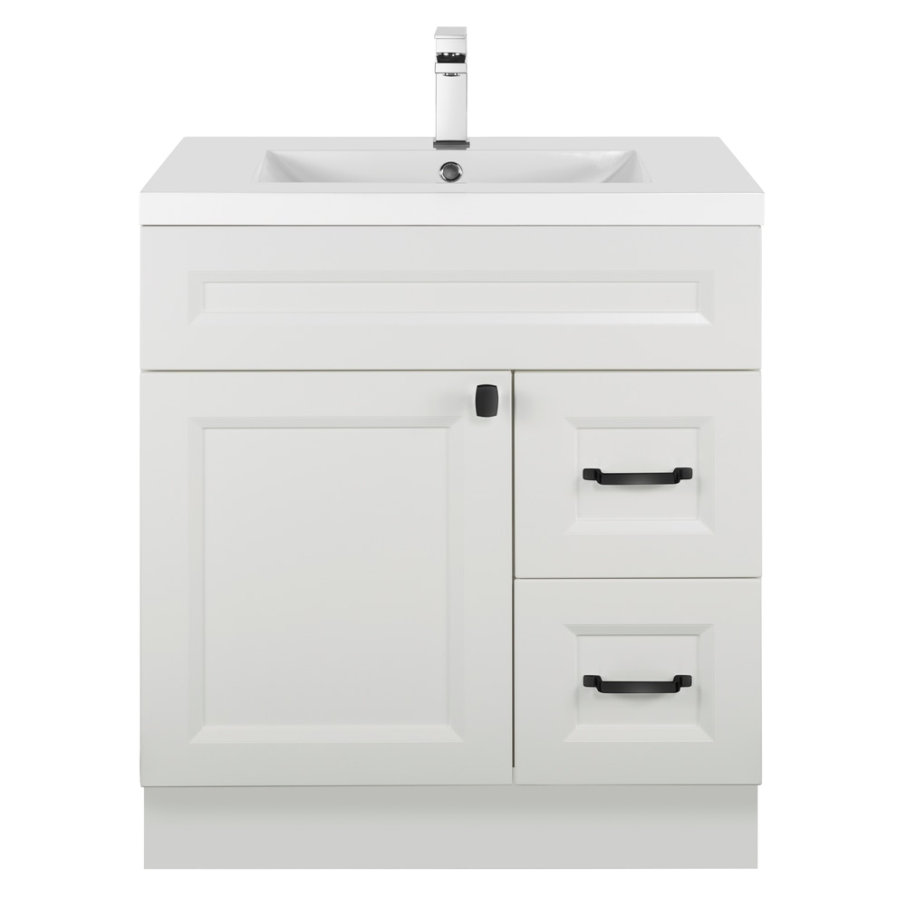 Canvas Langford Single Door Single Sink Marble Top Bathroom Vanity with