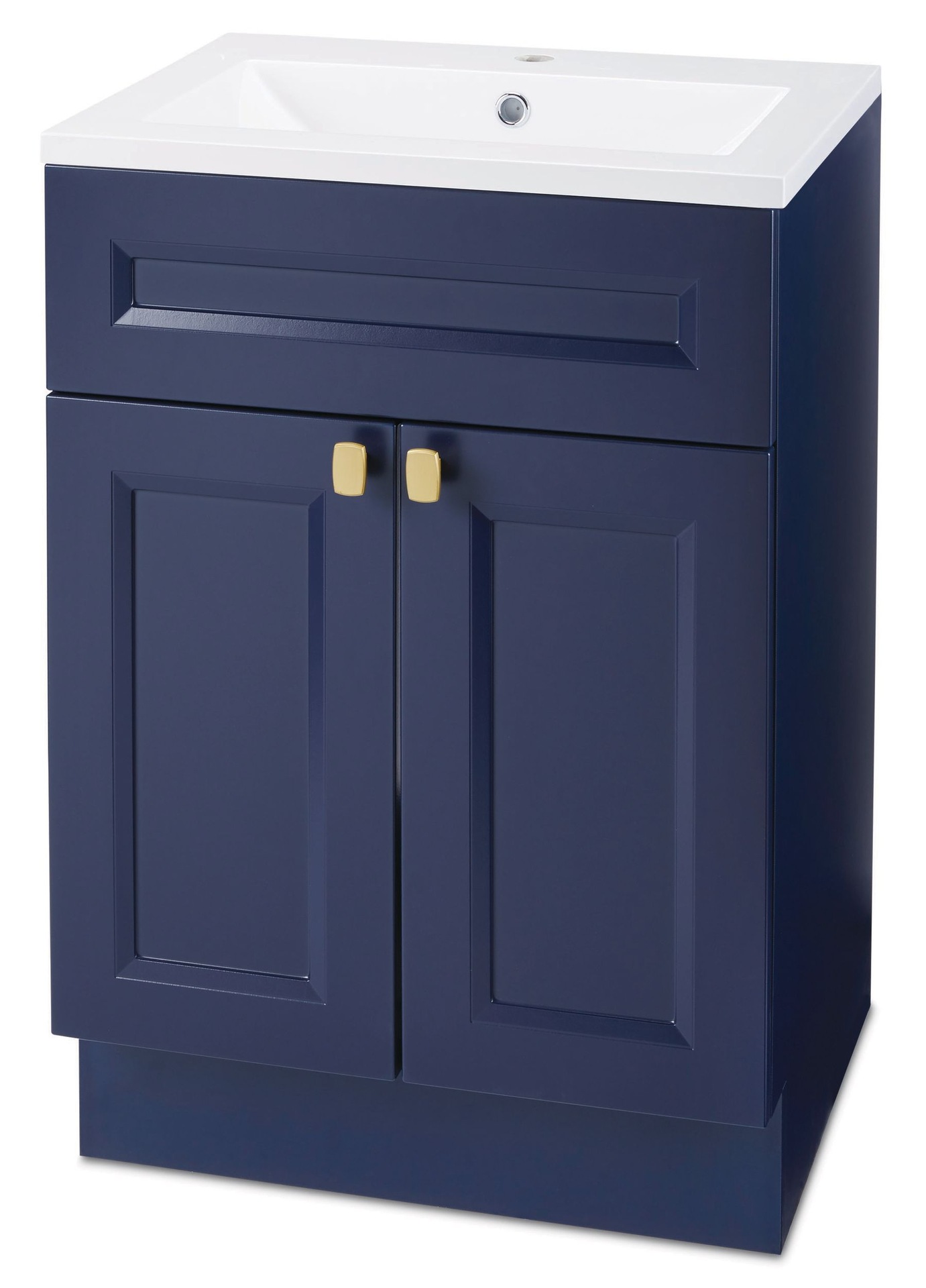 Canvas Langford Double Door Single Sink Marble Top Bathroom Vanity