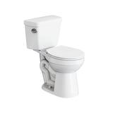 Danze 2-Piece Round Toilet Bowl with Soft Close, White, 4.8-L, Single Flush Front_Three_Fourths_Angled_Right