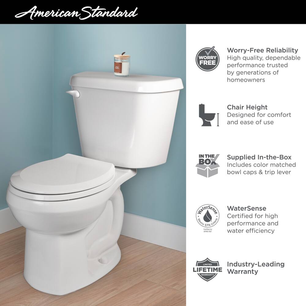 American Standard Sonoma Right Height Round Front Complete Toilet, 4.8 ...