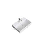 Lavabo à poser carré Danze, blanc, 23,6 x 16,5 po Overhead_Plunge