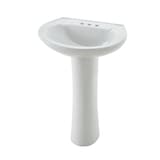 Lavabo sur pied Danze avec patte, blanc, 22,64 x 18 x 33,66 po Front_Three_Fourths_Angled_Left