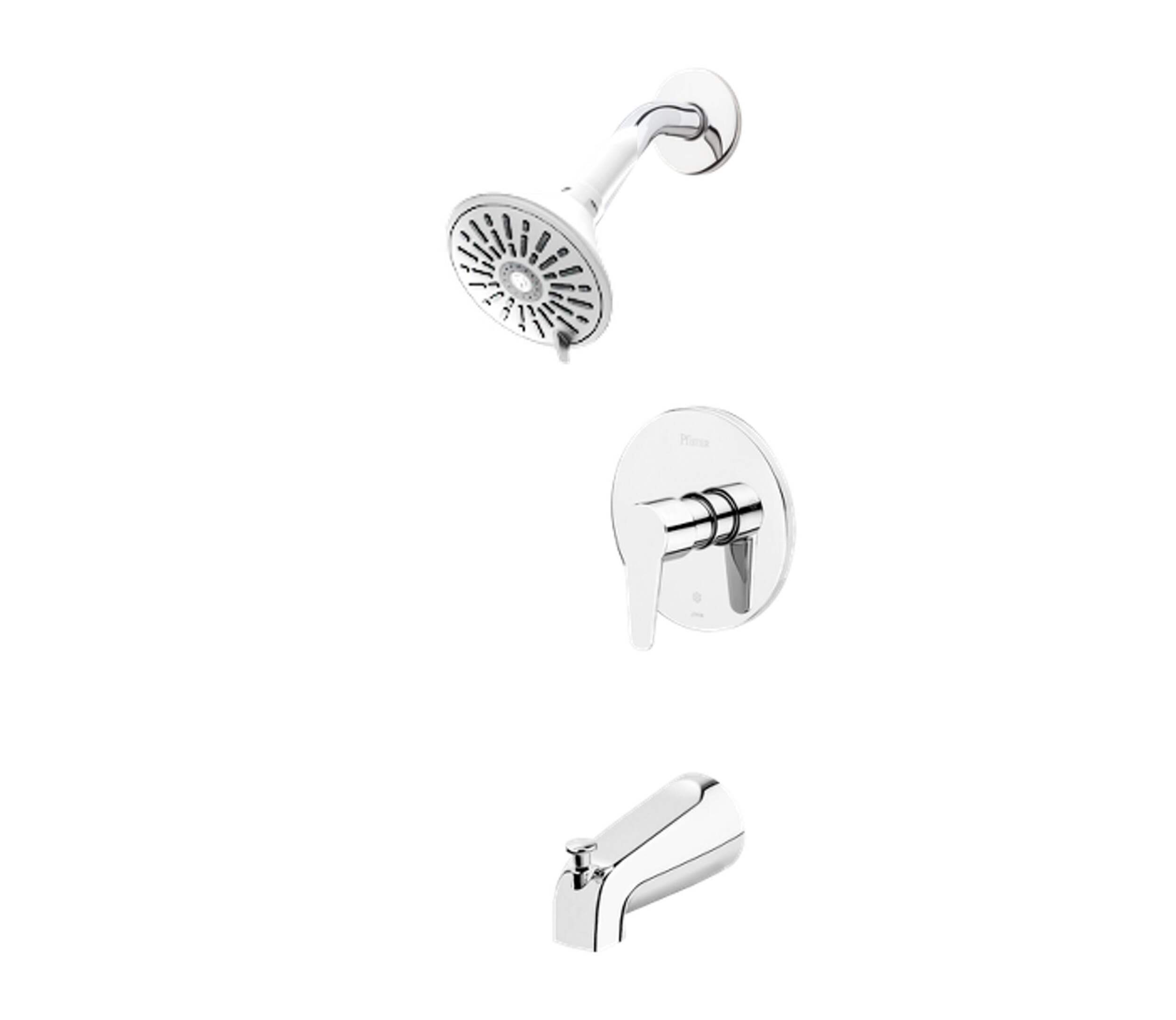 Robinet de bain et douche Pfister Classic, chrome poli Front_Three_Fourths_Angled_Left