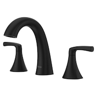 Pfister Rancho 8-in Widespread Bath Faucet, Matte Black Front_Three_Fourths_Angled_Left