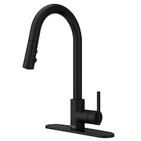 Pfister Modern Pull-Down Kitchen Faucet, Matte Black Front_Three_Fourths_Angled_Left