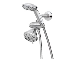 Moen Attune™ Combination 6-Setting Hand Shower & 8-Setting Wall Mount Shower, Chrome Front_Three_Fourths_Angled_Left