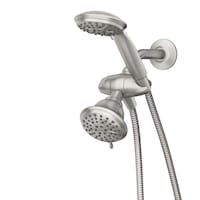 Moen Attune Combination 6-Setting Hand Shower & 8-Setting Wall Mount Shower, Spot Resist™ Brushed Nickel Front_Three_Fourths_Angled_Left