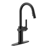 Joric 1-Handle Pull-Down Kitchen Faucet, Matte Black Front_Three_Fourths_Angled_Right