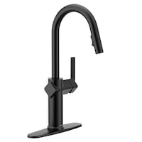 Joric 1-Handle Pull-Down Kitchen Faucet, Matte Black Front_Three_Fourths_Angled_Right