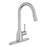 Moen Adler Single Handle Pulldown Kitchen Faucet,  Spot Resist™ Stainless Front_Angled_Right