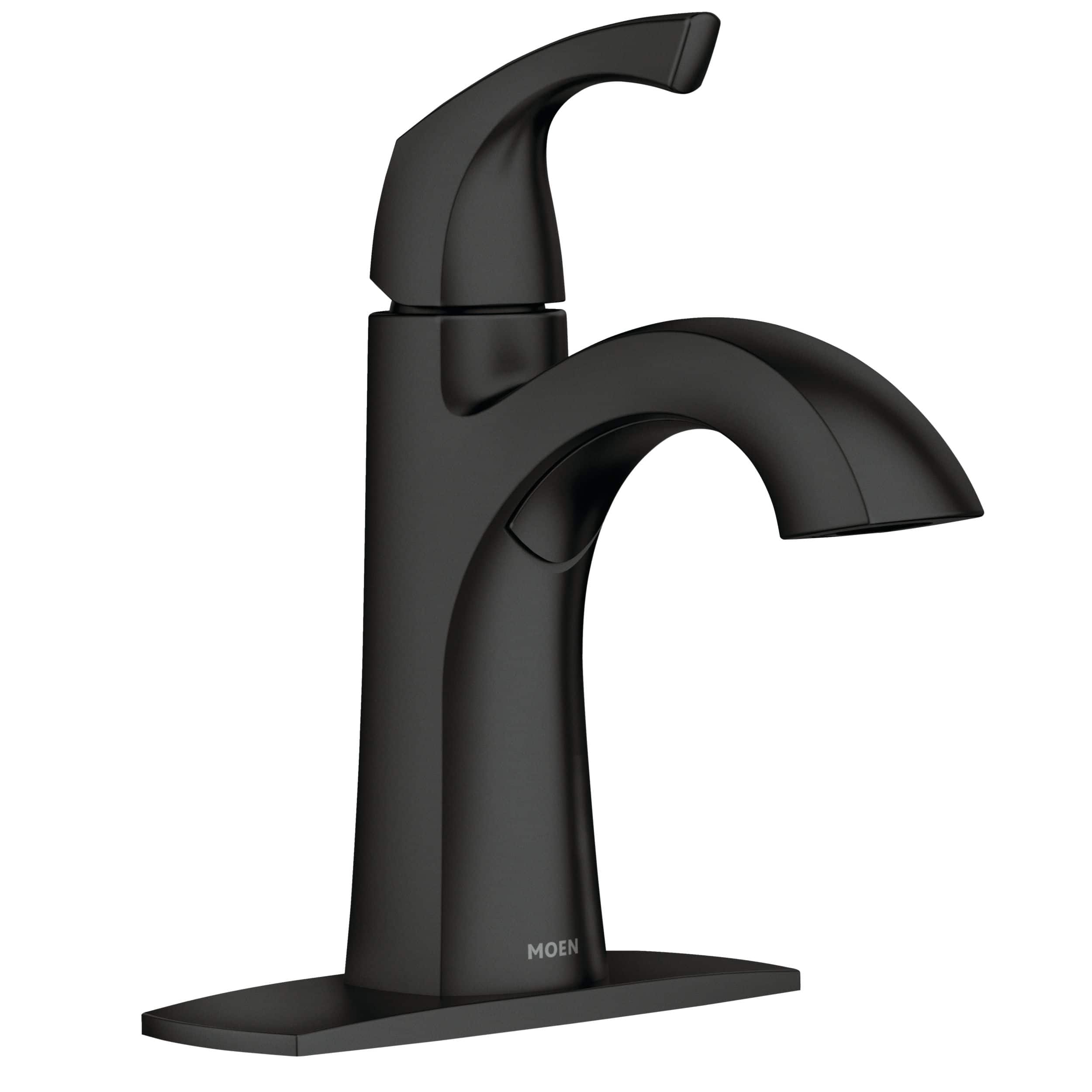 Moen Banbury 2-Handle Lever High Arc Centerset Bathroom Faucet, Matte Black  - Clark Devon Hardware