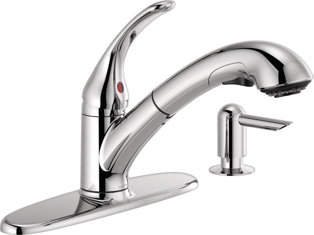 Delta Faucet Principals Single Handle Pull Out Kitchen Faucet, Chrome