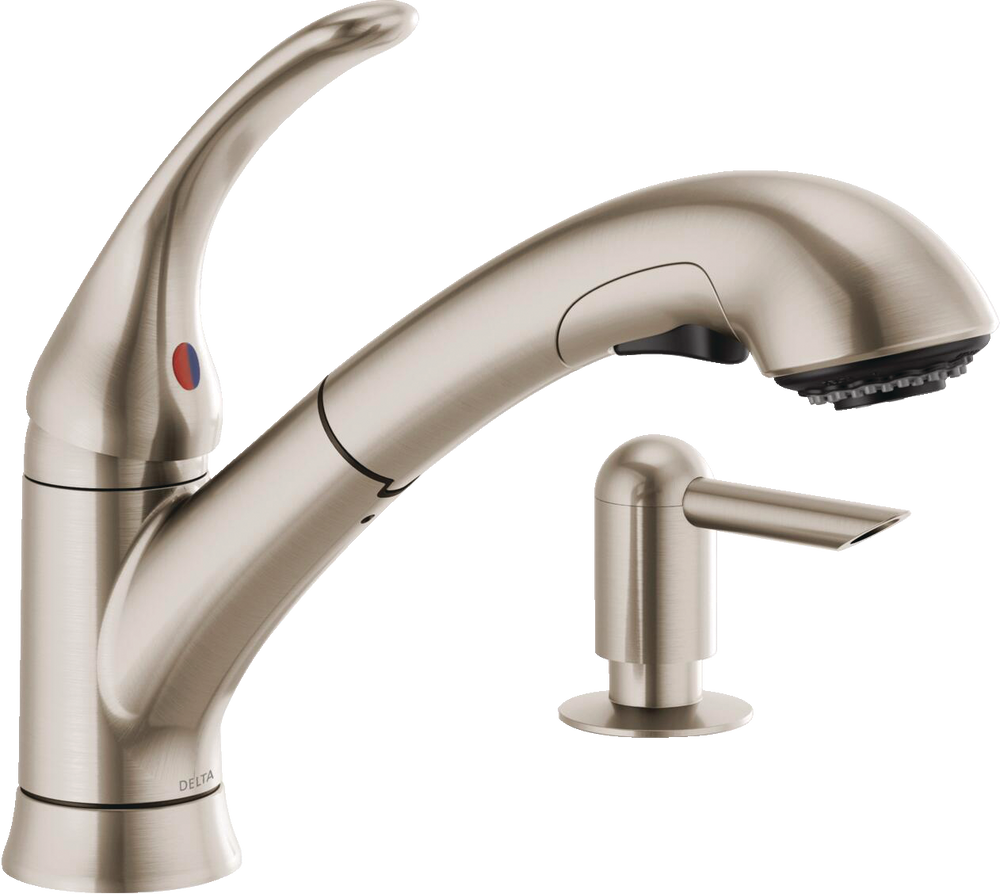 Delta Faucet Principals Single Handle Pull Out Kitchen Faucet, Chrome