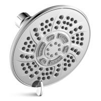 For Living Watersense 6-Function Showerhead, Chrome Front_Three_Fourths_Angled_Right