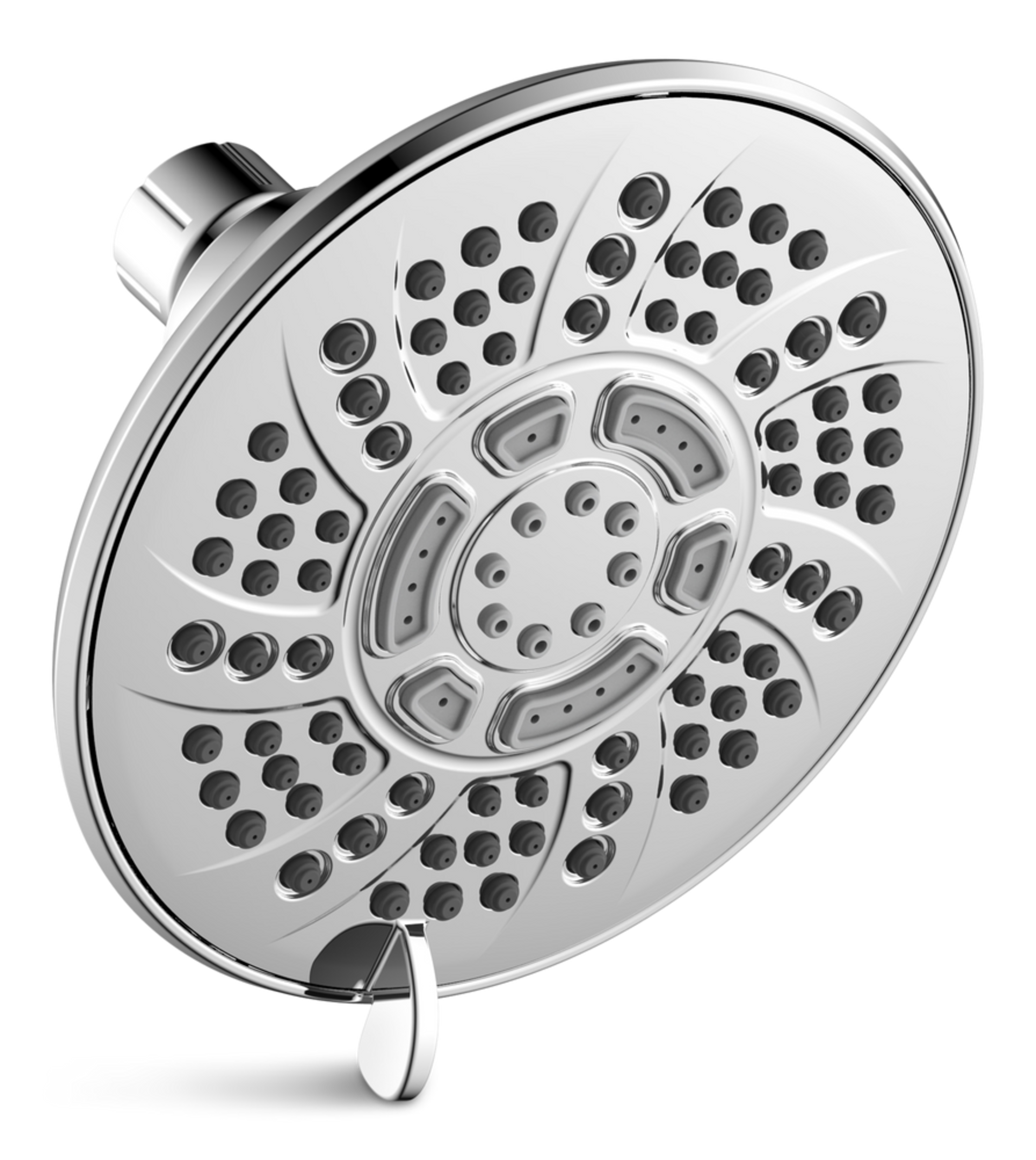 For Living Watersense 6-Function Showerhead, Chrome Front_Three_Fourths_Angled_Right