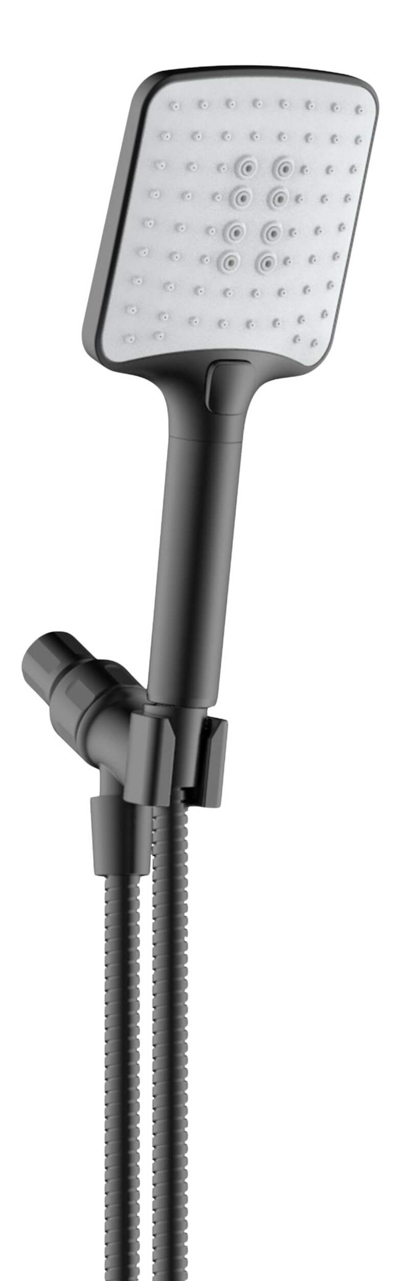 Danze 2 Function Hand Shower. Matte Black Front_Three_Fourths_Angled_Right