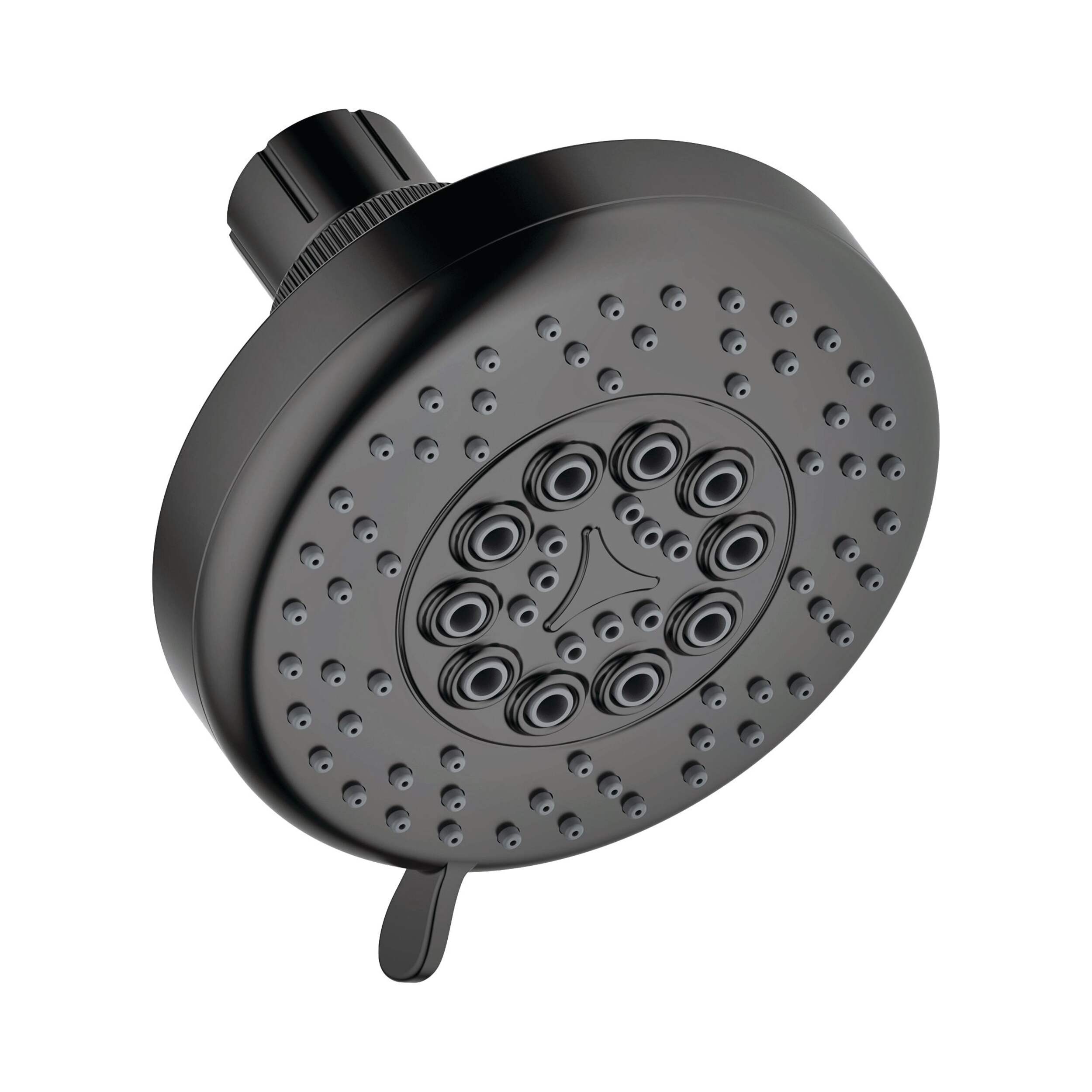 Pomme de douche Danze à 5 réglages, fixe, 2,5 gal/min, noir mat Front_Three_Fourths_Angled_Right