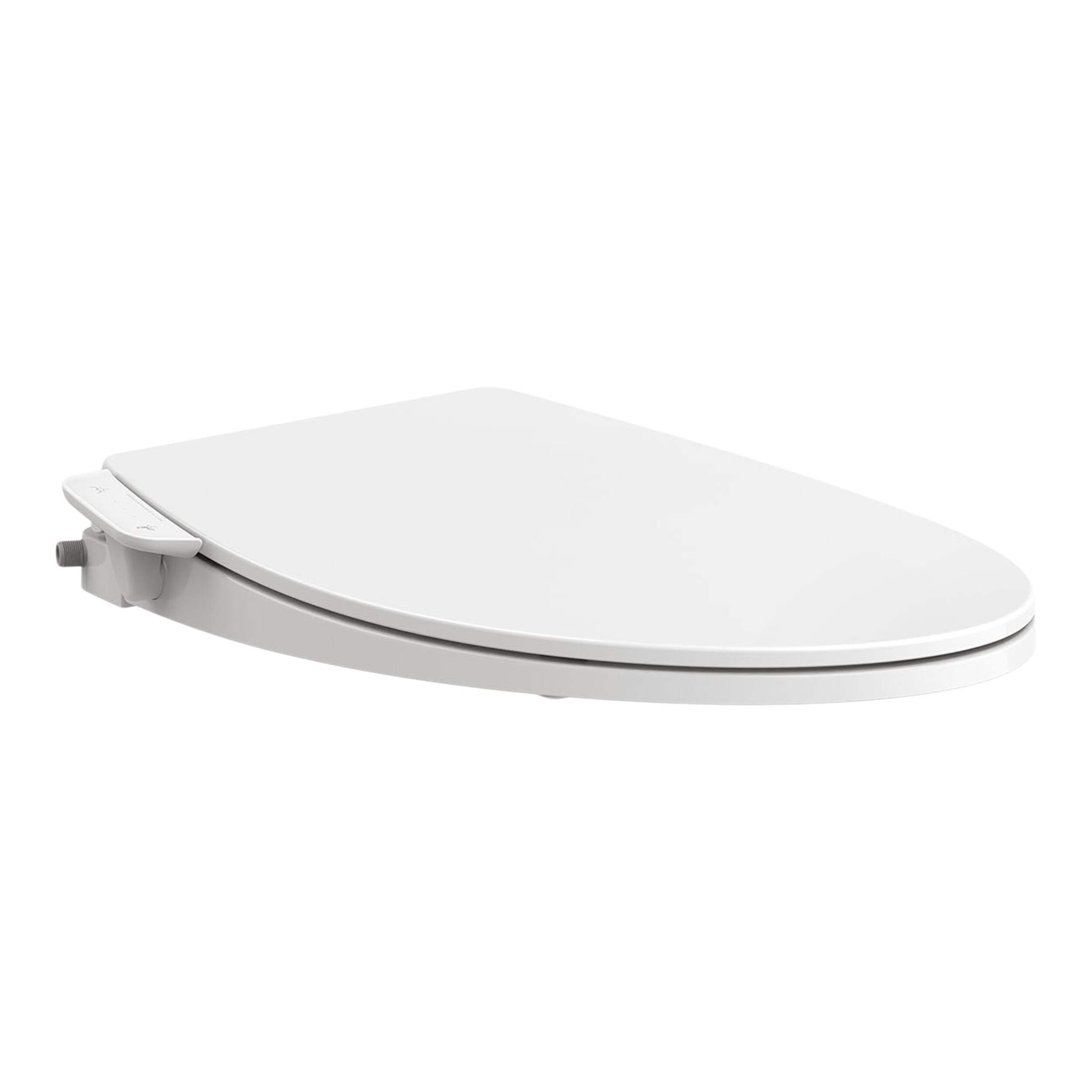 Siège de bidet manuel allongé American Standard AquaWash Essentials, blanc Front_Three_Fourths_Angled_Right