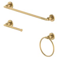 Danze London Series Dorian Decorative Bathroom Hardware Accessories Kit, Brushed Gold, 3-pc