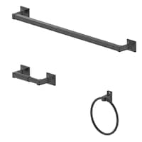 Danze Series Basic Bathroom Hardware Accessories Kit. Matte Black, 3-pc