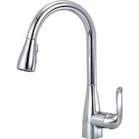 Delta Faucet Grenville Single Handle Pull-Down Kitchen Faucet, Chrome Front_Angled_Left