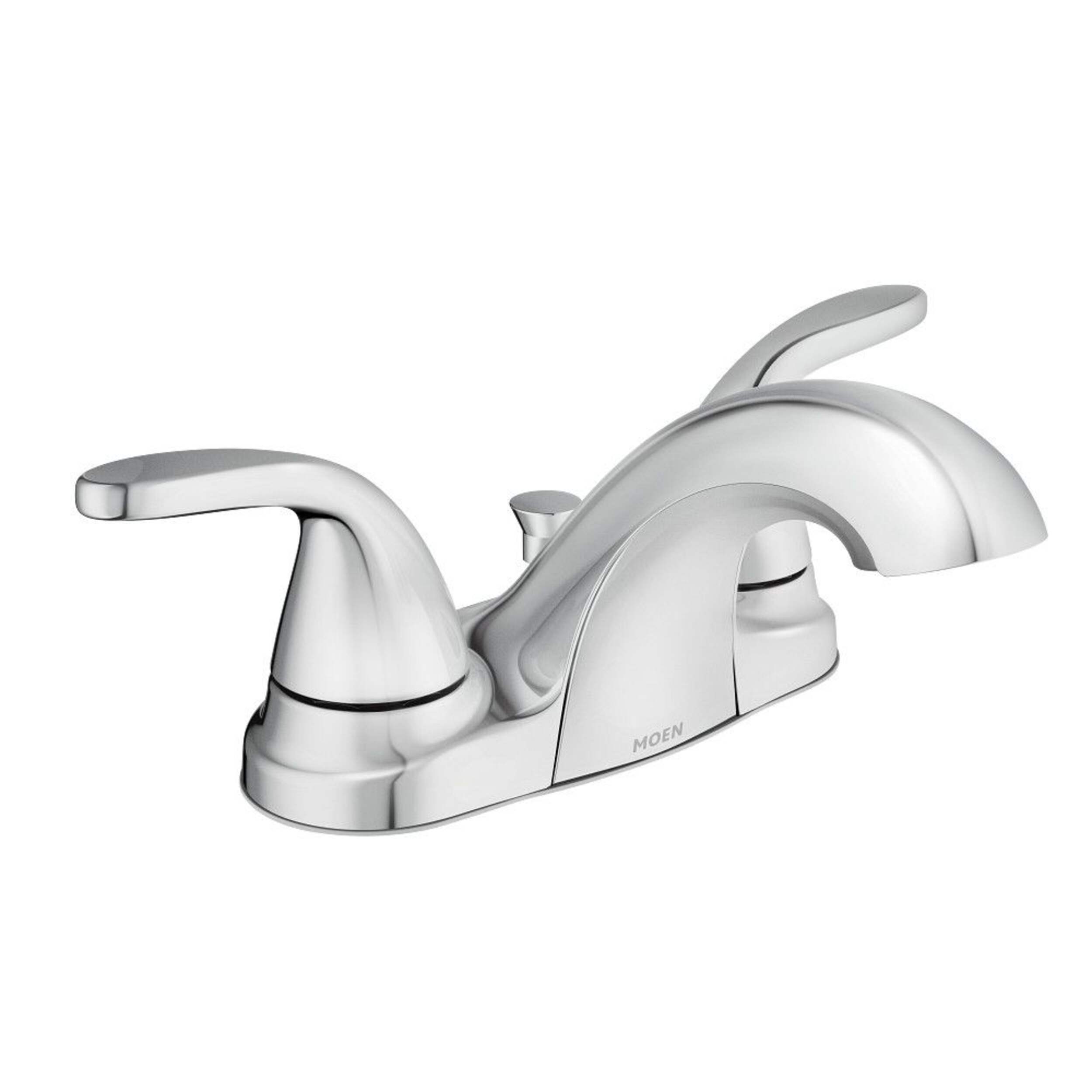 Robinet de salle de bain Moen Adler, 2 poignées, chrome Front_Angled_Right