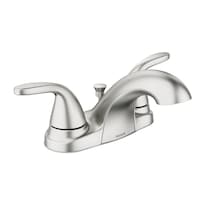 Moen Adler Double Handle Bathroom Faucet, Spot Resist™ Brushed Nickel Front_Angled_Right