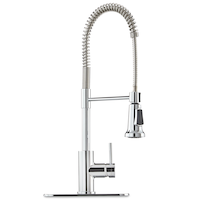 Robinet d'évier à bec rétractable et à poignée simple Peerless Gourmet, chrome
