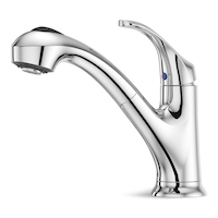 Pfister Shelton Single Handle Pull Out Kitchen Faucet, Chrome Front_Angled_Right