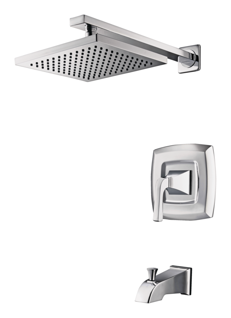 Pfister Vorena Single Handle Bathtub Shower Trim Kit with Rain