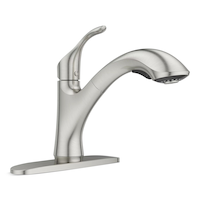 Pfister Corvo Single-Handle Pull-Out Kitchen Faucet, Stainless Steel Front_Three_Fourths_Angled_Right