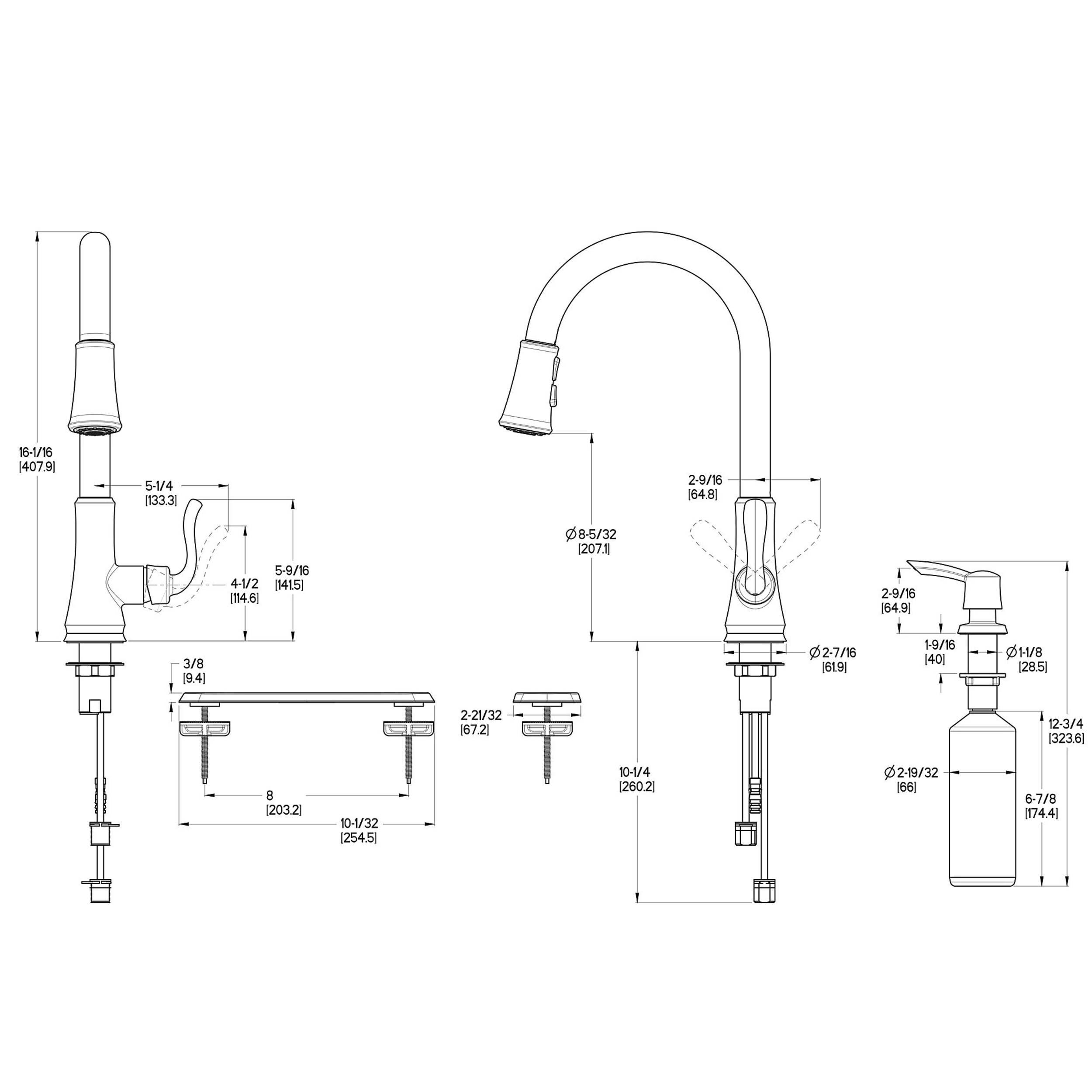 Pfister Cagney Single Handle High Arc Pull Down Kitchen Faucet, Black ...