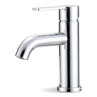Danze Crete Single Handle 4-in Centreset Bathroom Sink Faucet with Pop-up Drain, Chrome Front_Three_Fourths_Angled_Left