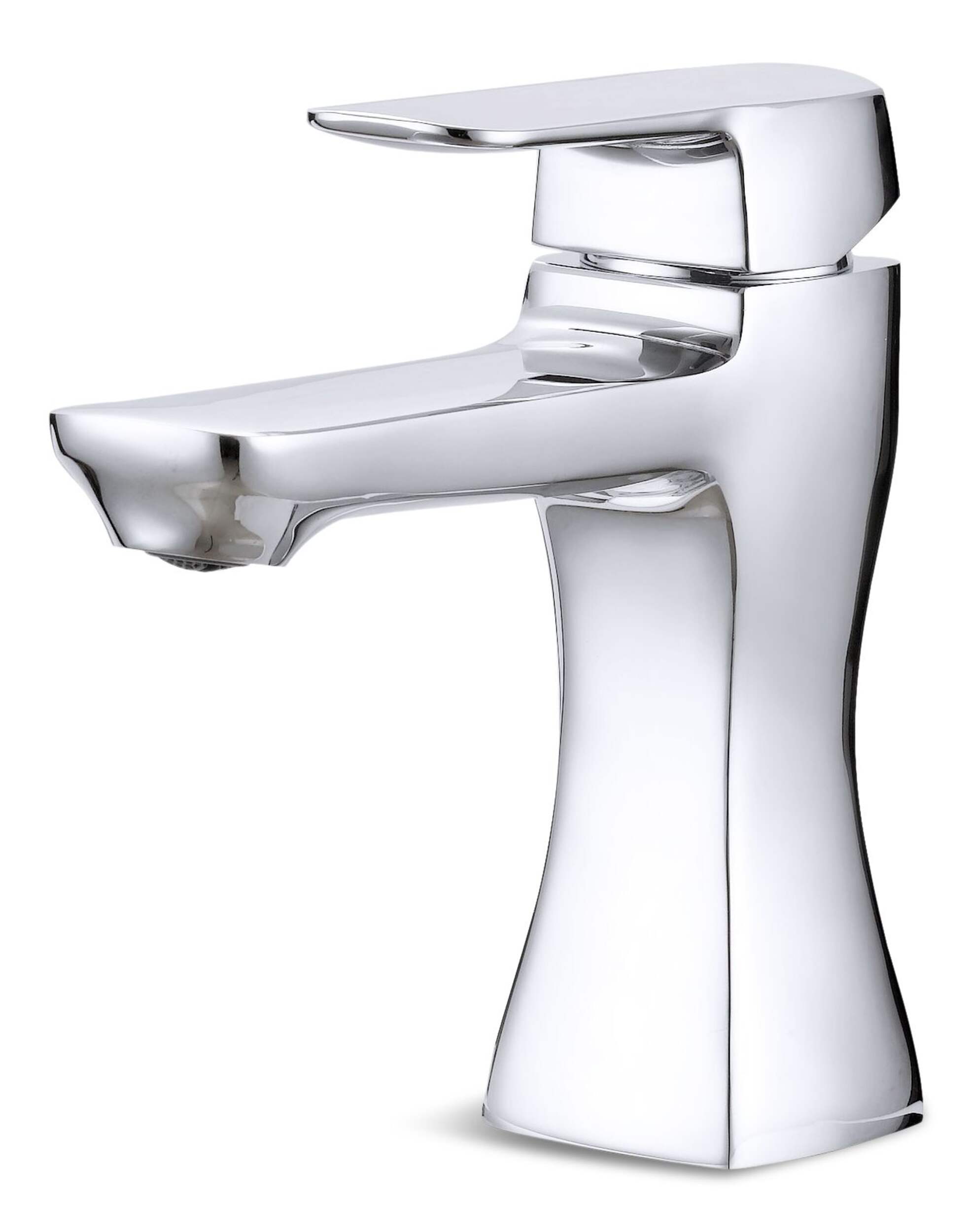 Robinet de lavabo de salle de bains central Danze Aztek à poignée simple, 4 po, chrome Front_Three_Fourths_Angled_Left