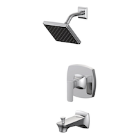 Danze Aztek Single Handle Wall Mount 1-Setting Bathtub & Shower Trim Kit, Chrome Front_Angled_Left
