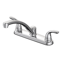 Robinet d'évier à double poignée Danze Renovate, chrome Front_Three_Fourths_Angled_Left