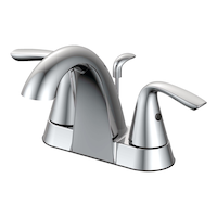 Danze Gallant Double Handle 4-in Centreset Bathroom Sink Faucet with Pop-up Drain, Chrome Front_Angled_Left