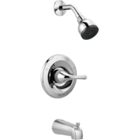 Pomme de douche à pression équilibrée Delta Faucet Principals, à poignée simple, pour baignoire et douche, certifiée WaterSense, chrome Front_Angled_Right