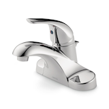 Delta Faucet Principals Single Handle Bathroom Sink Faucet, WaterSense® Certified, Chrome Front_Three_Fourths_Angled_Left
