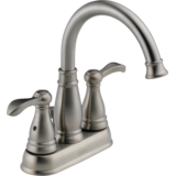 Delta Faucet Porter Double Handle Bathroom Sink Faucet, WaterSense®&nbsp;Certified, Brushed Nickel Front_Angled_Right